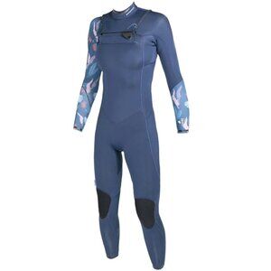 SOORUZ Womens Fullsuit Front Zip 4/3mm Oysterprene Navy Wetsuit Surfing